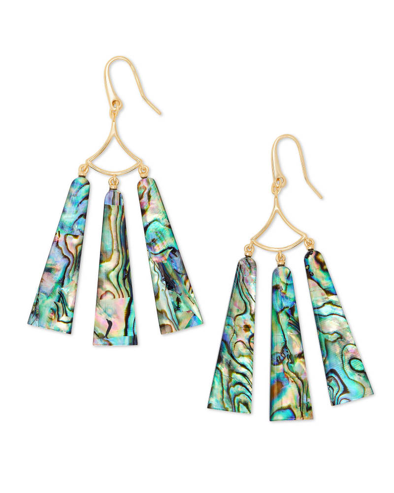 Layton Gold Statement Earrings in Abalone Shell image number 0